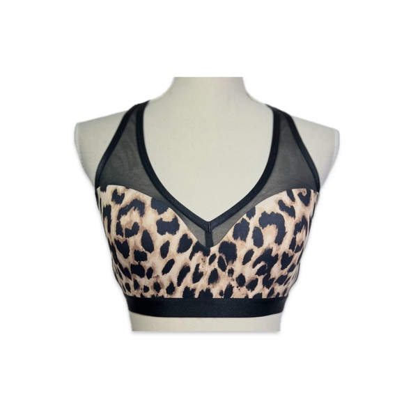 Victoria's Secret Other - Victoria's Secret Black and Tan Leopard Sports Bra Women’s Size 34D